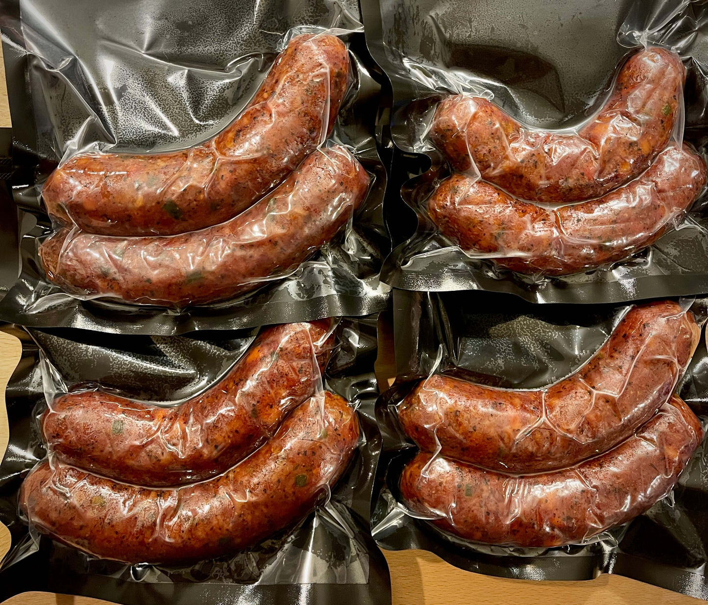 Small Batch smoked jalapeño and cheddar beef sausage links