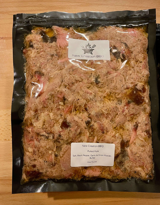 Slow smoked pulled pork BBQ cooked over mesquite wood. Shipping Nationwide