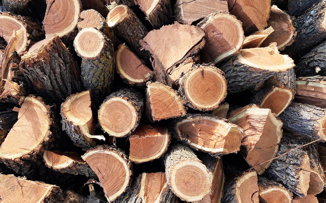 Pile of mesquite firewood used for smoking authentic Arizona BBQ
