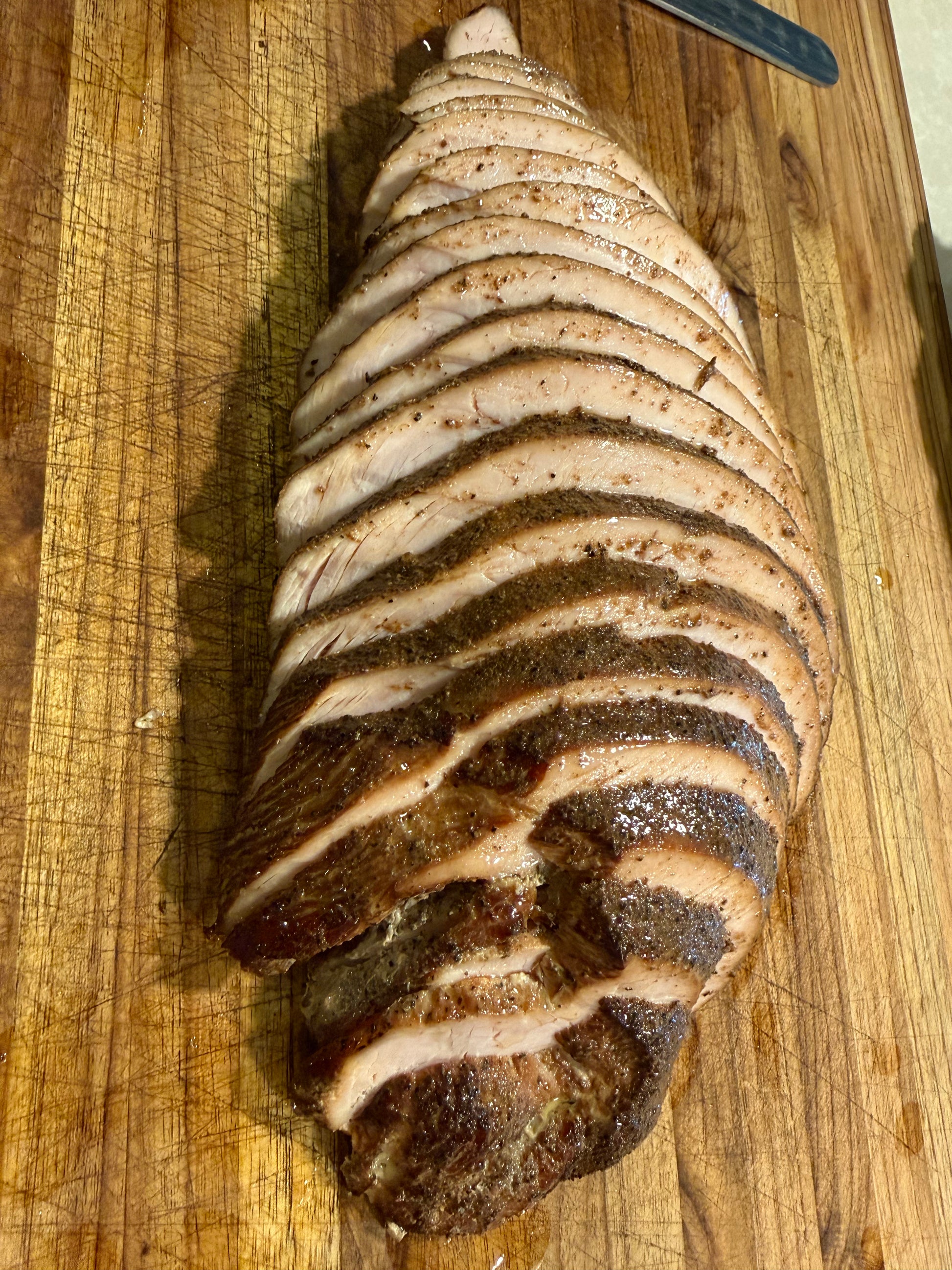 Sliced smoked turkey breast with juicy tender texture in Phoenix, AZ