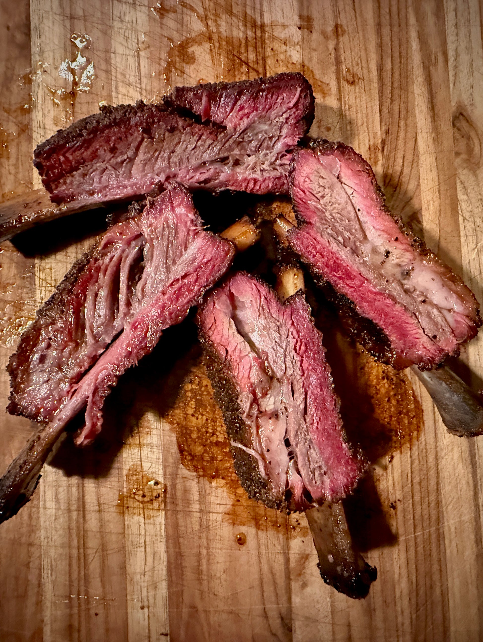 Mesquite smoked beef short ribs with bark and rich marbling n Phoenix, AZ